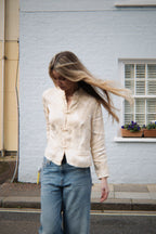 Satin frog closure top