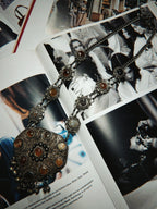 Ornate silver necklace