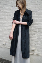 Italian corsage detail duster coat
