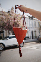 Pink fan bag with tassel