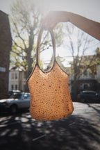 Yellow bead and sequin embellished bag