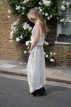 Sheer dress with flower embroidery