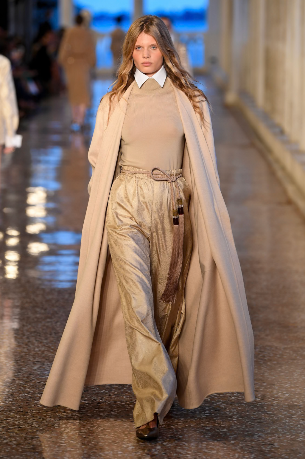 Max Mara beige tassel rope belt – runway piece